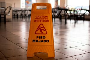 wet floor caution warning sign